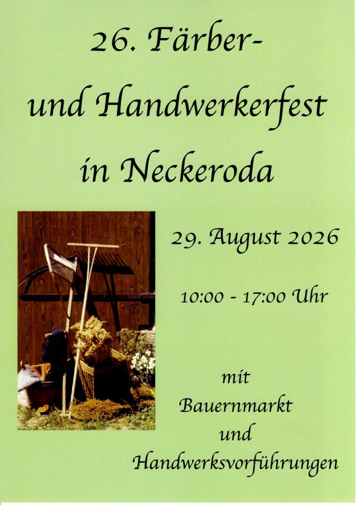26. Färber-und Handwerkerfest in Neckeroda