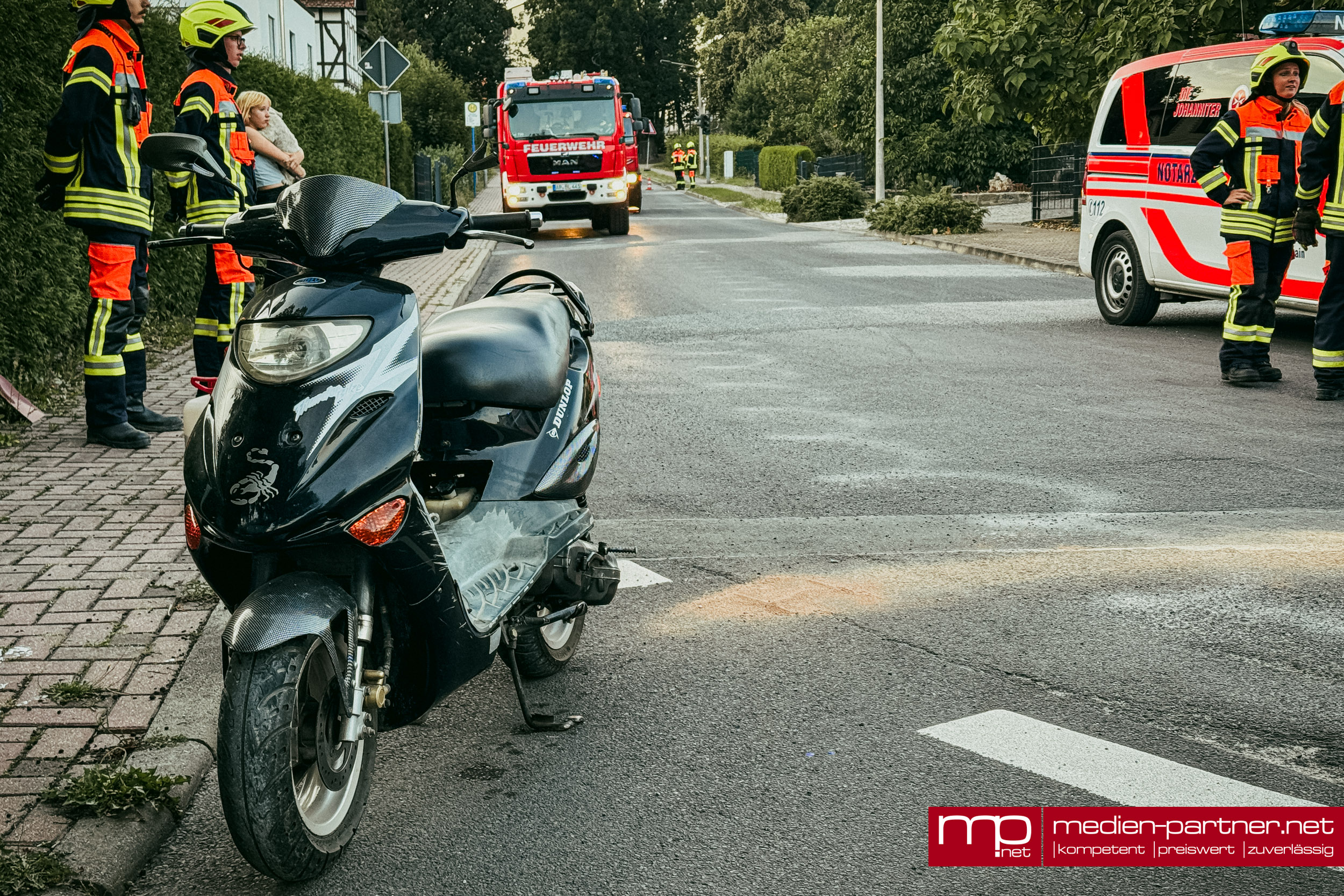 Verkehrsunfall mit Motorroller