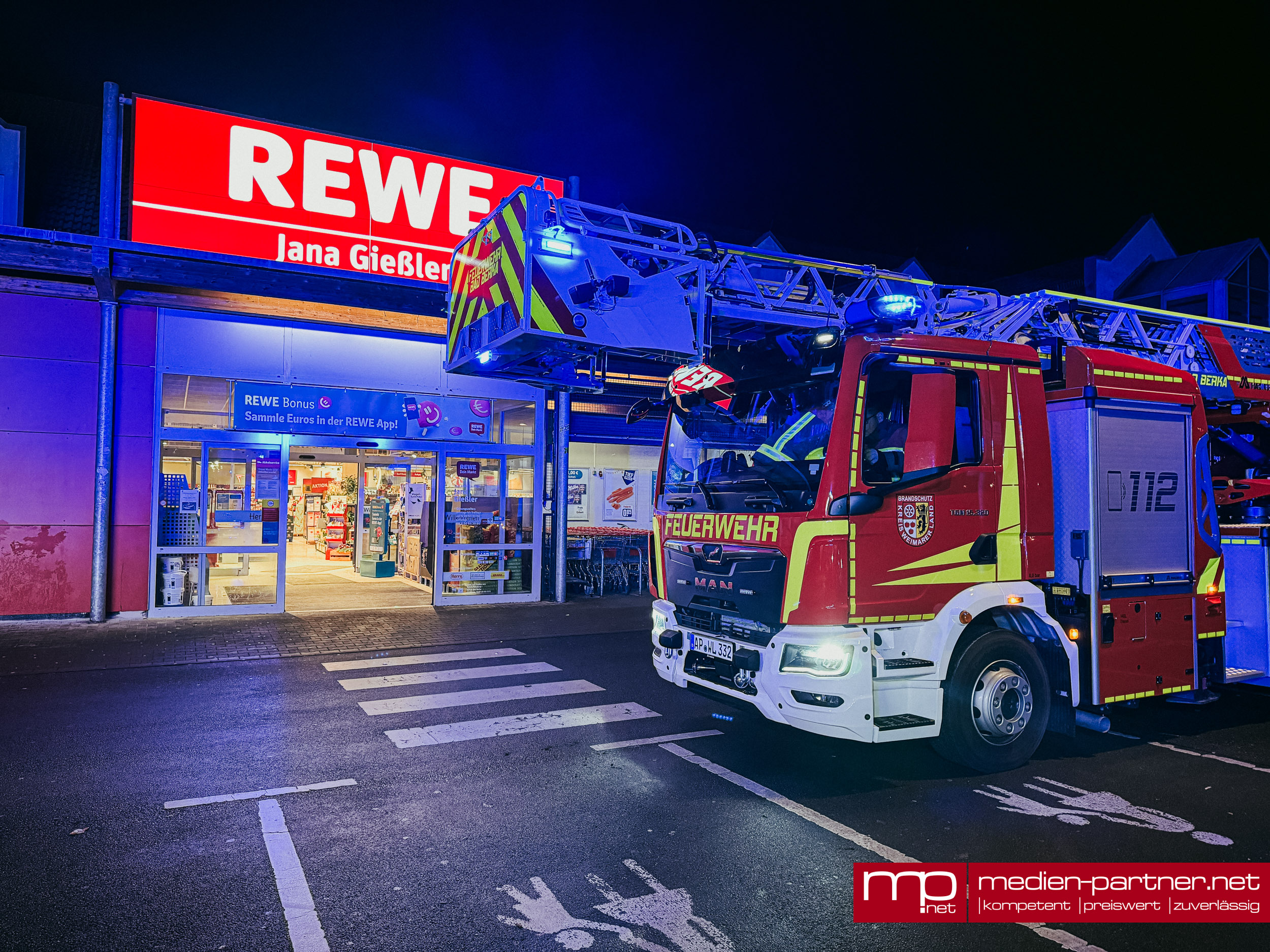 Feuerwehreinsatz im Supermarkt