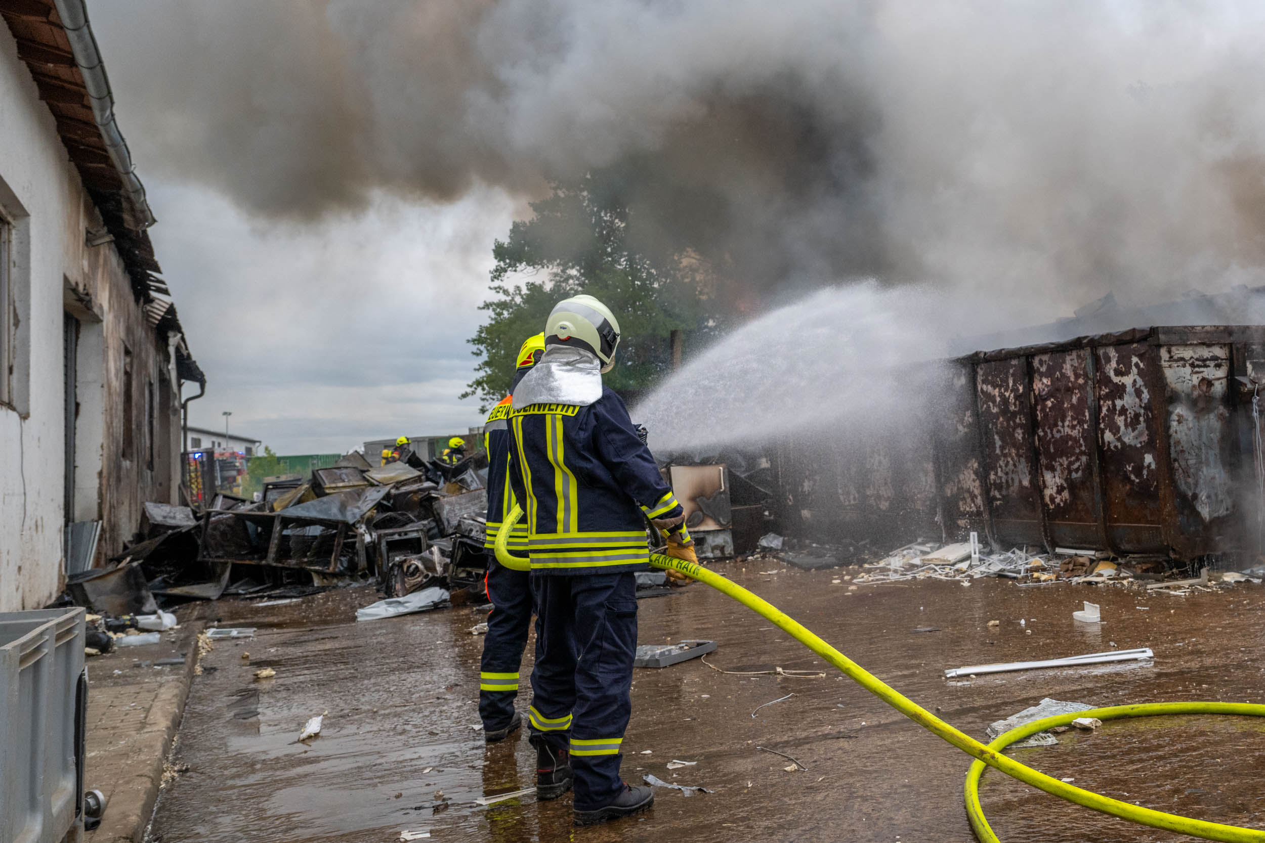 Großbrand auf Recyclinghof